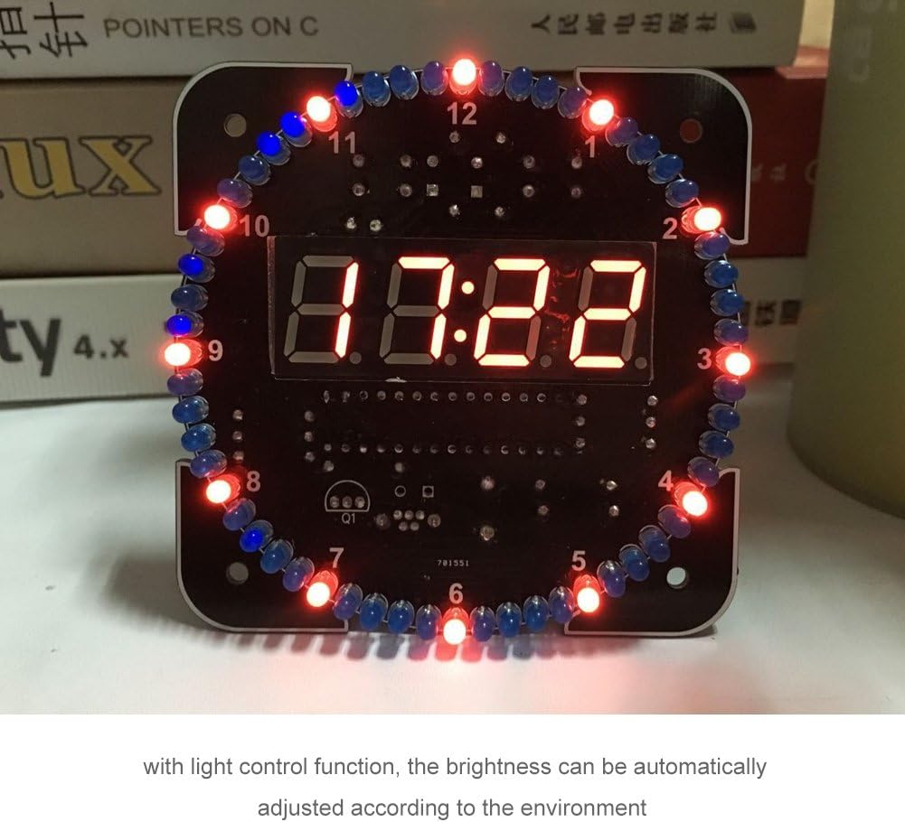 Wendry Digital Alarm Clock displaying time with illuminated LEDs