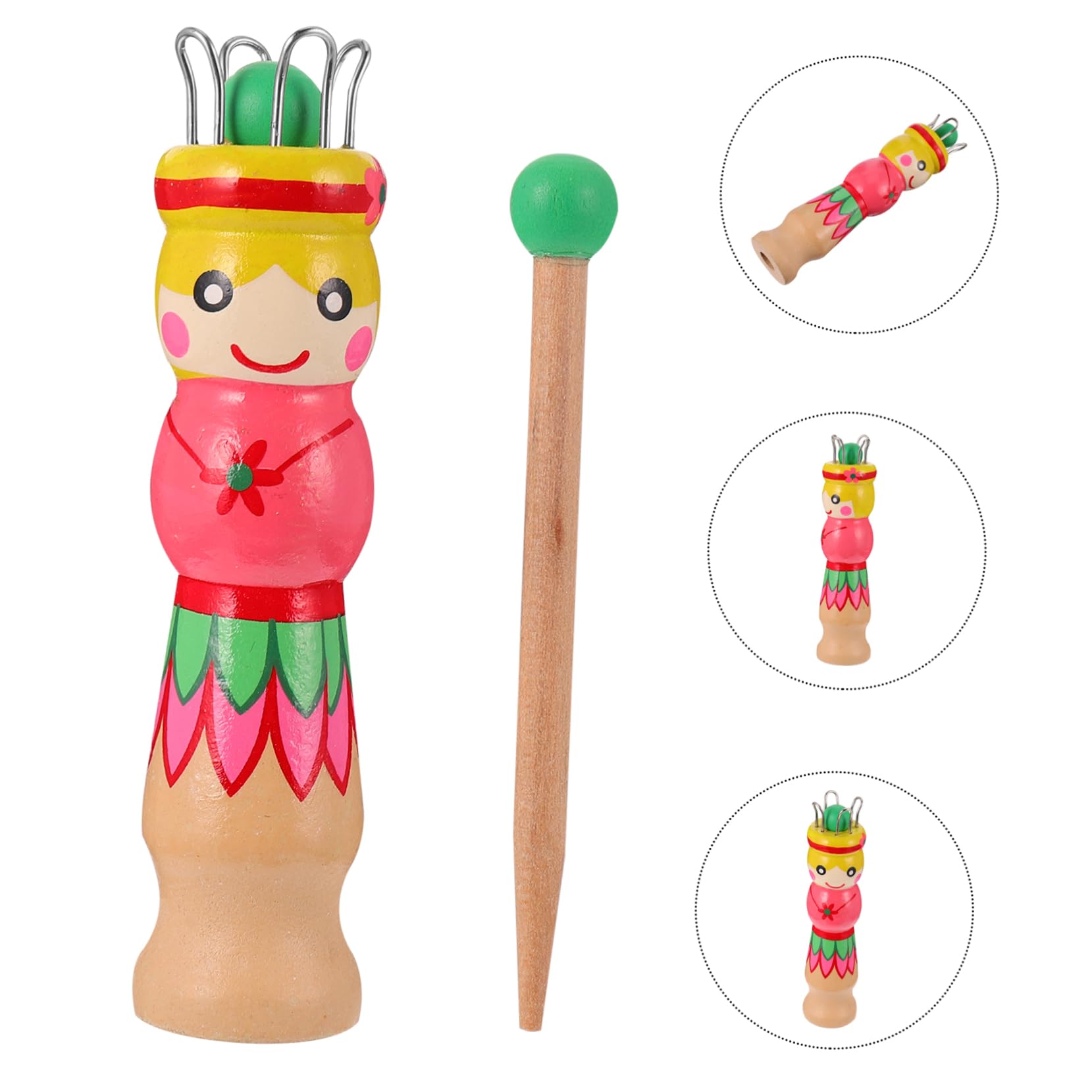 Coopay Kit De Tricot Français Avec Laine - Poupée à Tricoter En Bois Pour Adultes Et Enfants - Kit De Démarrage Pour Tricot Français Pour Enfants