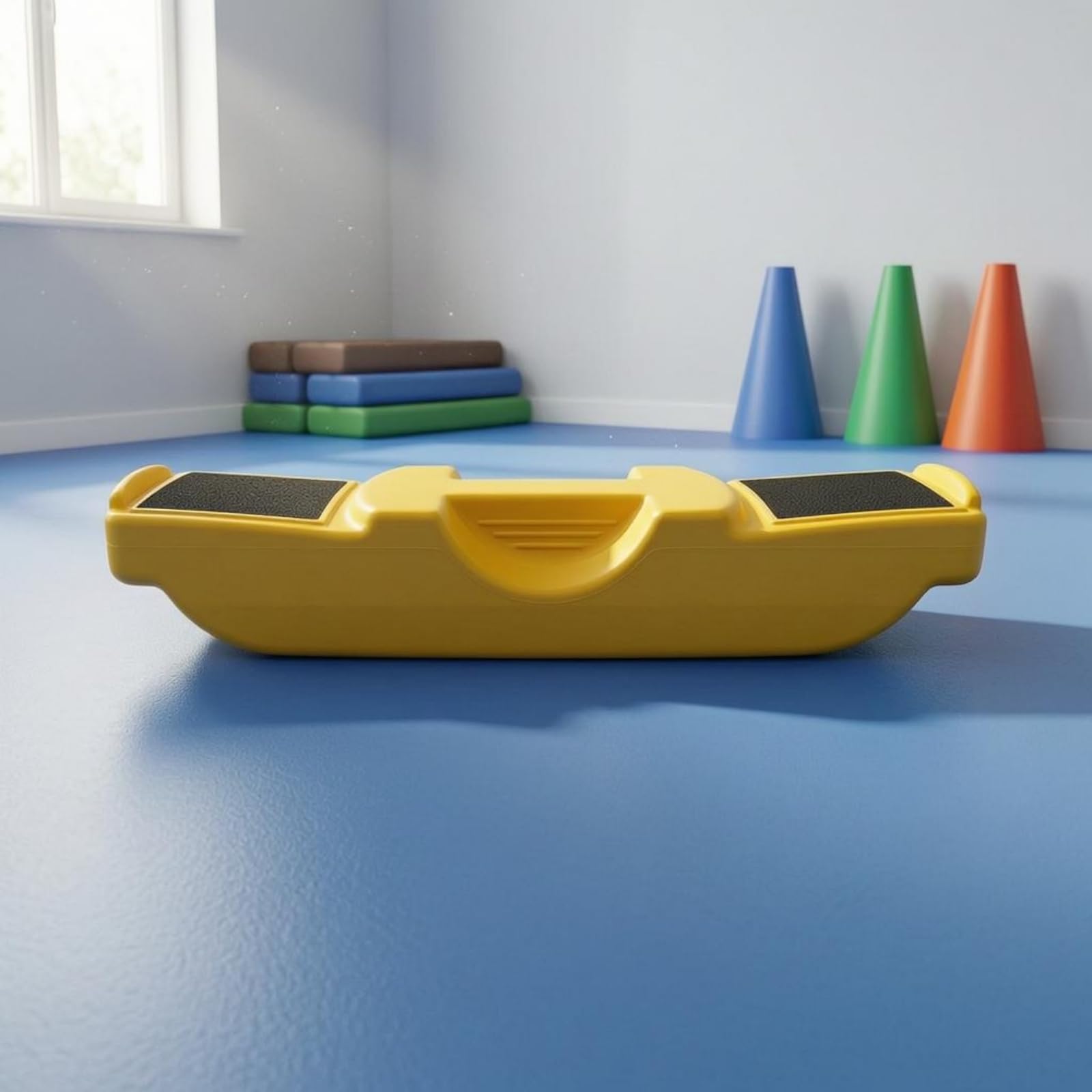 Gralara Tabla de Equilibrio Infantil Tabla Balancín Tablero Oscilante Equipo de Ejercicio con Almohadillas Antideslizantes Que Mejoran la Tracción del Pie