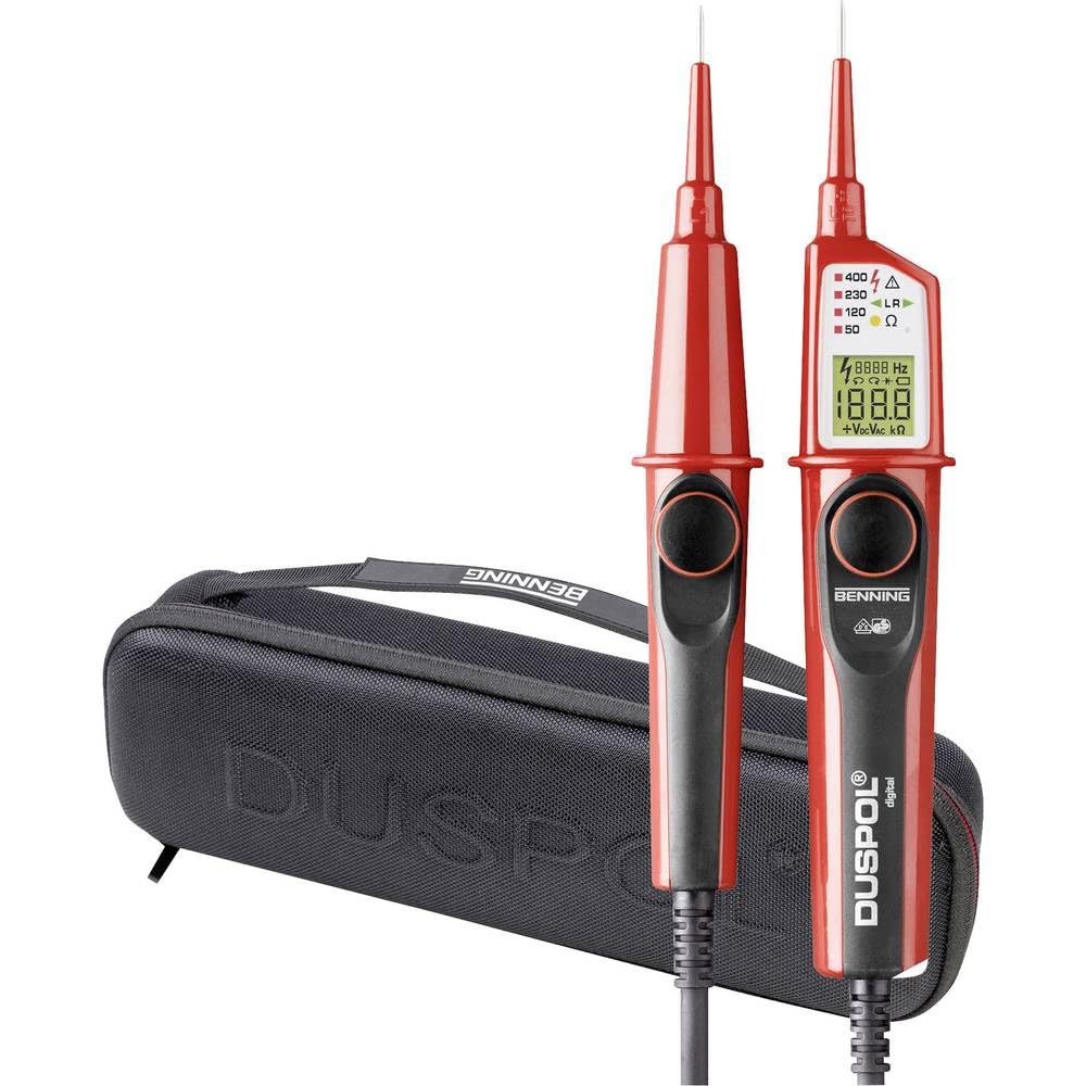 Benning Spannungsprüfer-Set (für Elektrotechnik, Spannungsmessbereich 1 V - 1000 V AC/ 1200 V DC / Durchgangsprüfungsbereich 0 kOhm - 100 kOhm) 50264