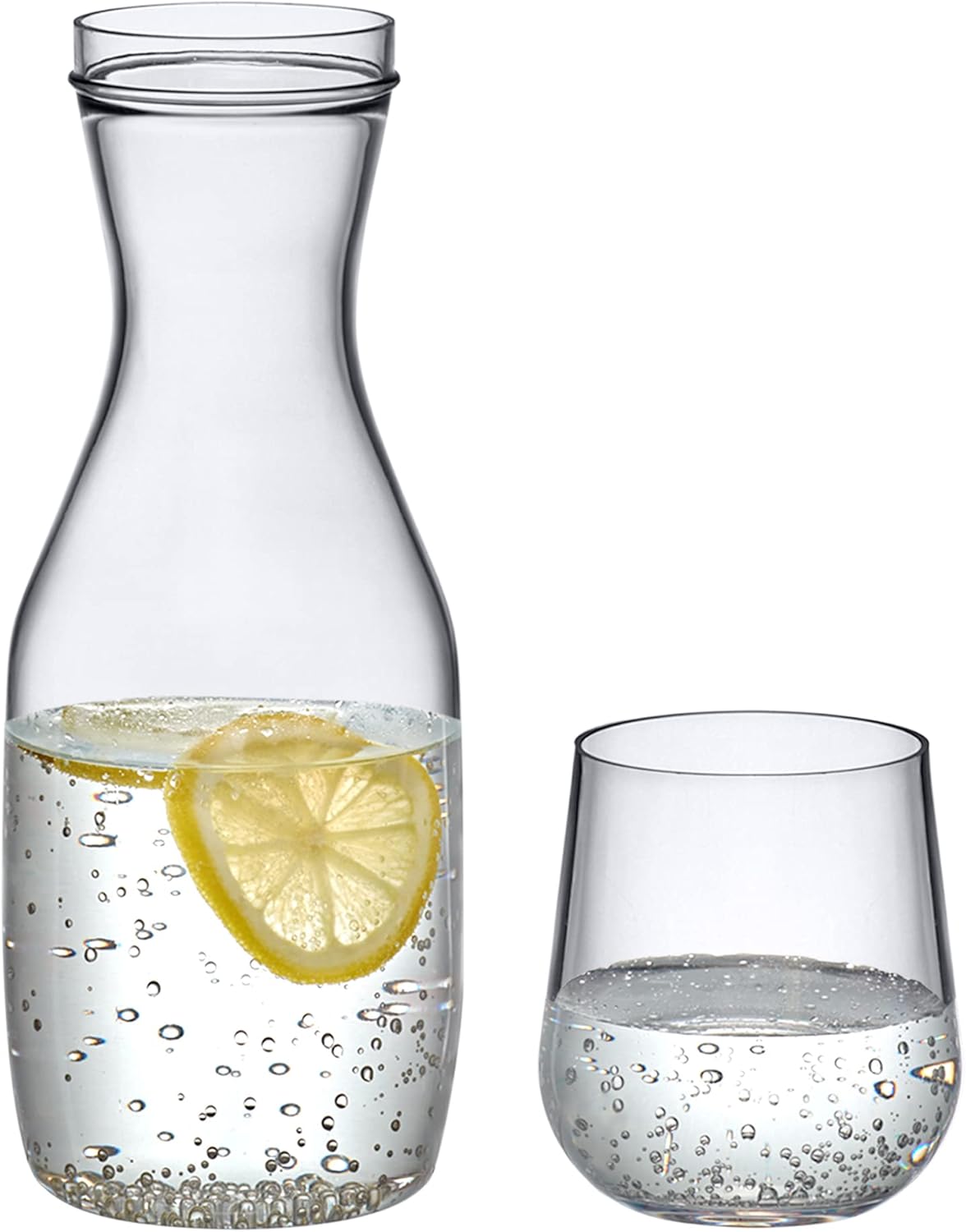 Amazing Abby - Aurora - Acrylic Bedside Carafe Set, Plastic Water Carafe with Dual-Use Tumbler/Lid, Easy-Access for the Night, Shatter-Proof, BPA-Free, Great for Bedroom, Bathroom, Kitchen, and More - Image 4