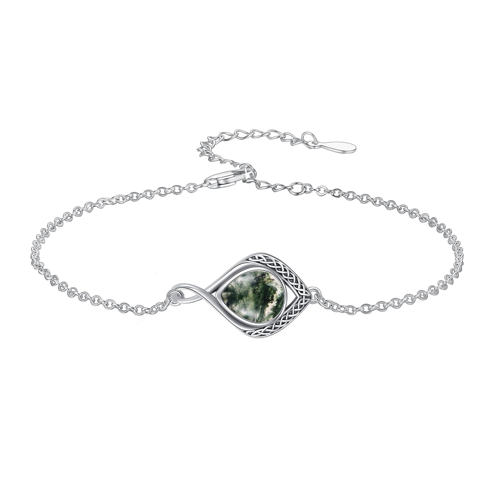 Keltisches Armband Damen 925er Sterling Silber Unendlichkeitszeichen Armband keltischer Knoten Schmuck Geschenke für Frauen und Mädchen