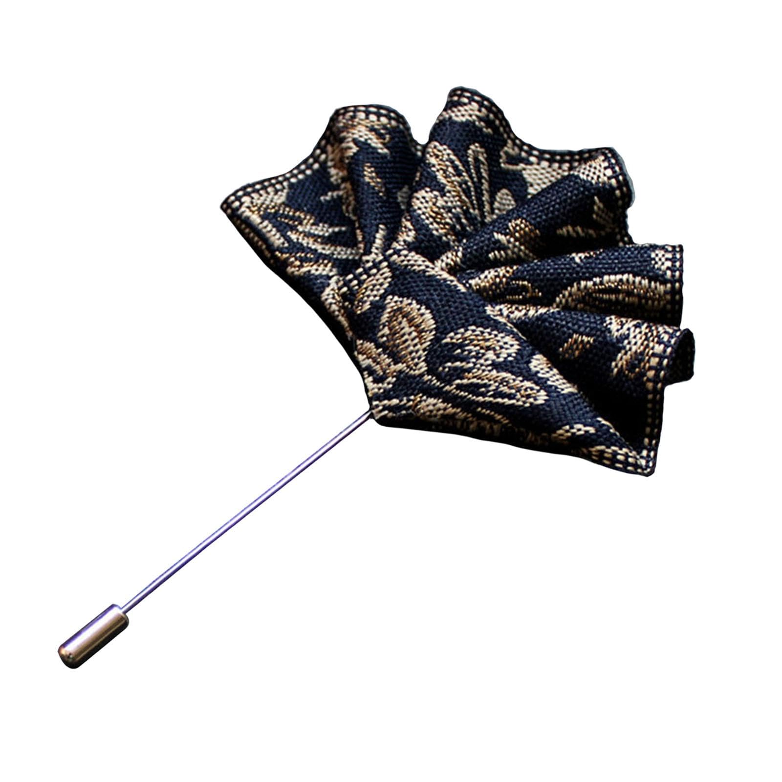 Mens Lapel Pin Chic Decorative Corsage Brooches for Festival Prom Engagement-image-15
