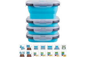 Collapsible Snack Containers with Lids and Vent