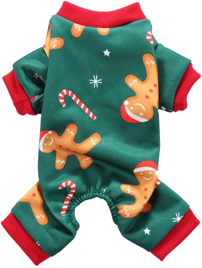 flyingx Dog Pajamas Pet Clothes, Christmas Jumpsuit Clothing T-Shirt Pet Dog Clothes Warm Pajamas Clothing Shirt For Dogs Puppy