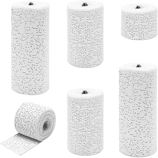 6 Packs 54FT Plaster Cloth Rolls 2,4,6 Inches Wide, Paris for Crafts Strips White Bandages for Art Paper Sheets, Body Casting and Art Project