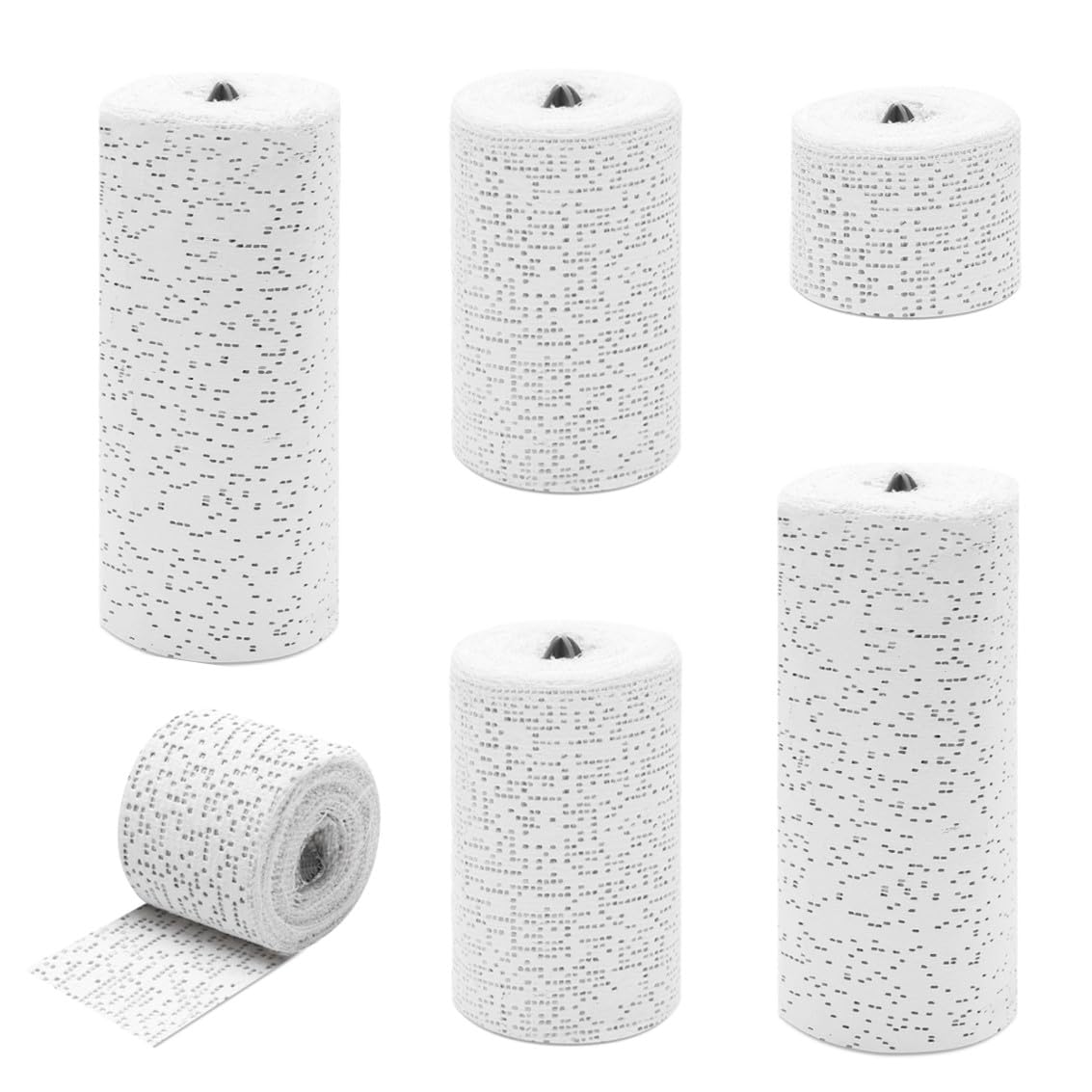 6 Packs 54FT Plaster Cloth Rolls 2,4,6 Inches Wide, Paris for Crafts Strips White Bandages for Art Paper Sheets, Body Casting and Art Project