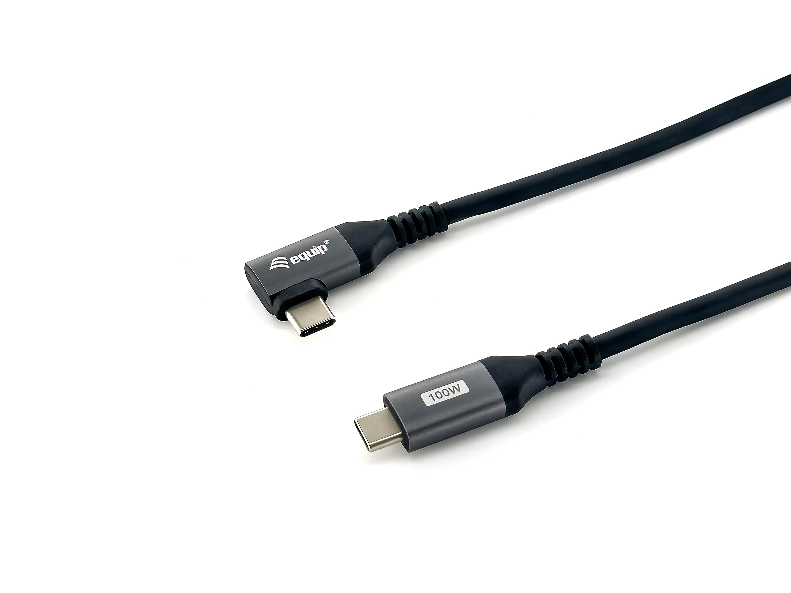 Equip 128892 - Cavo USB 2.0 C a C ad angolo di 90°, M/M, 2,0 m, PD 100