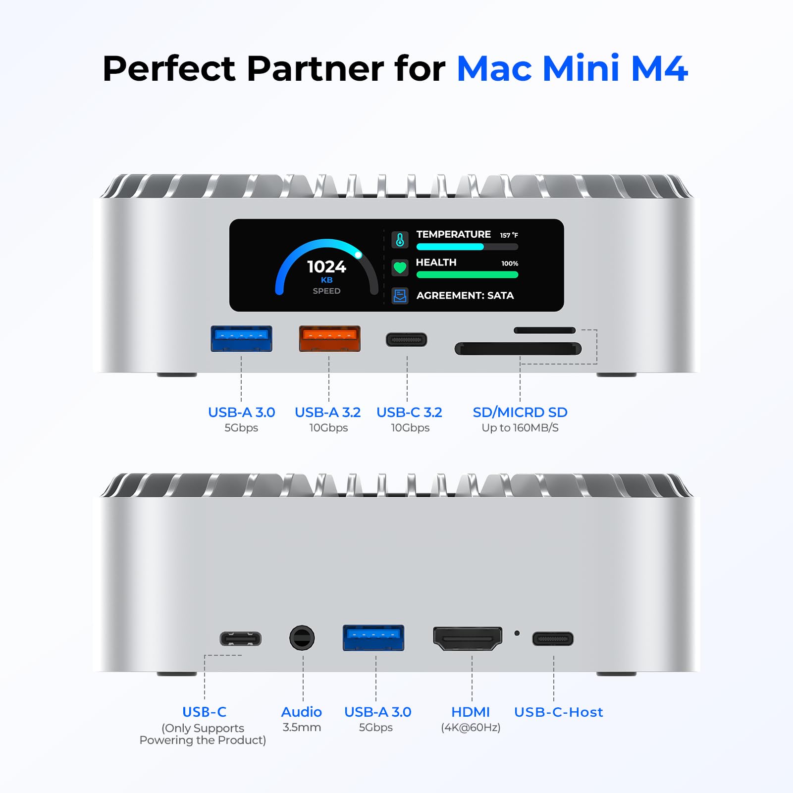RayCue All-in-One Dock for Mac mini M4 - Dettaglio