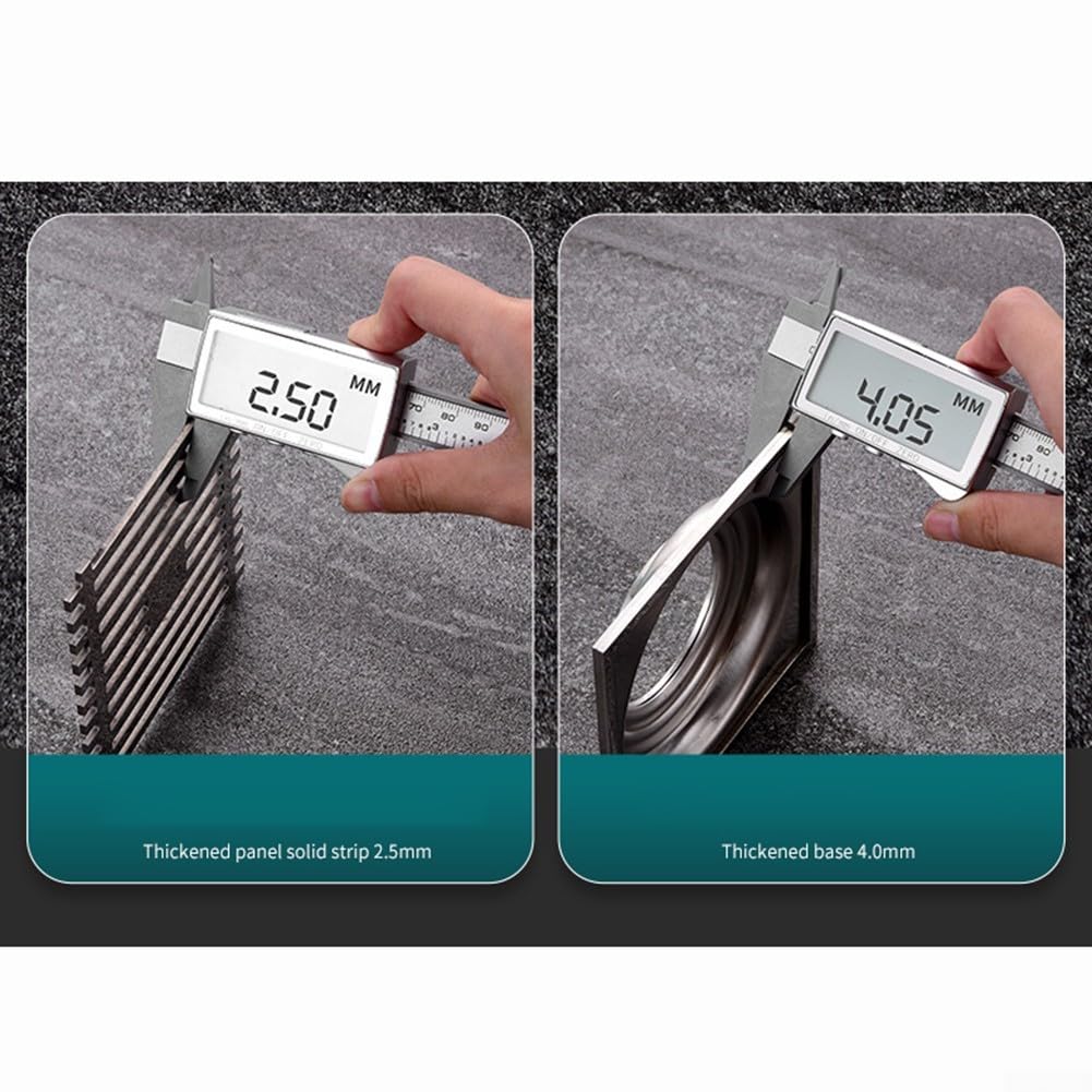 Besttoolifes Scarico a pavimento in acciaio inox, 15 x 15 cm, anti-doccia, per bagno e cucina, facile installazione, cestello filtro rimovibile, Corro duraturo