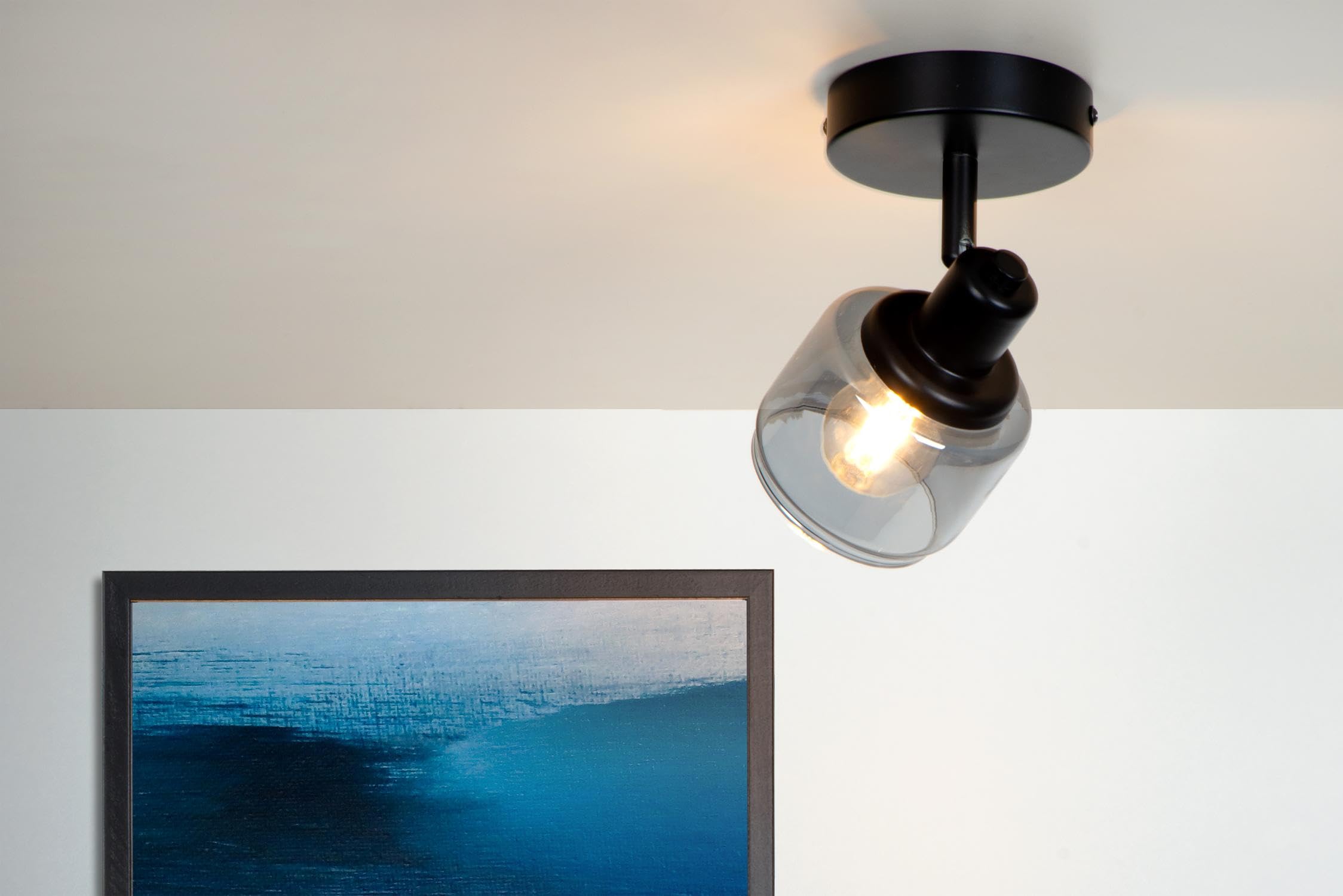 LUCIDE Bjorn - Ceiling Spotlight - 1xE14 - Black - Image 4