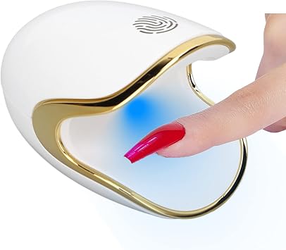 Mini Nail LED Lamp, LED Nail Lamp,Portable Mini Nail Dryer, 360 Quick Gel Nail Light,Manicure LED Light for Gel Nail Art Flash Curing Lamp DIY Nail Art & Salon Manicure