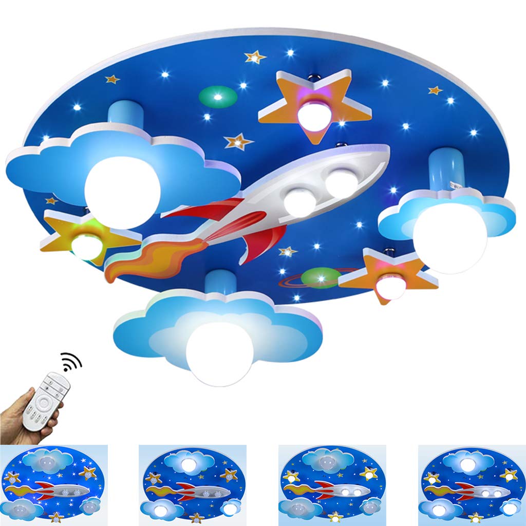 Lámpara De Techo Habitación Infantil Lámpara De Techo LED 35W Universo Creativo Cielo Estrellado Luces De Techo Ø61cm Regulable Con Control Remoto Dormitorio De Niños Y Niñas Lámpara