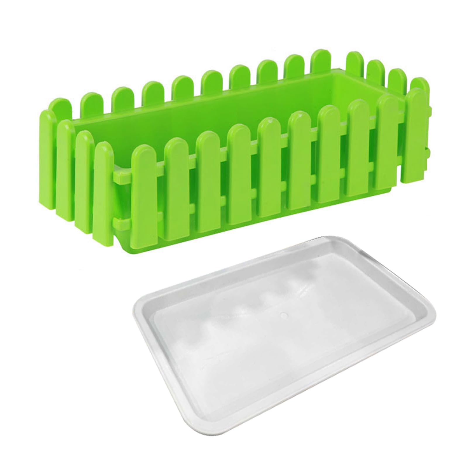 Piceioep Large Rectangular Planter Box for Outdoor Vegetable Garden Decoration Fencing Accessories Garden Farmer Box