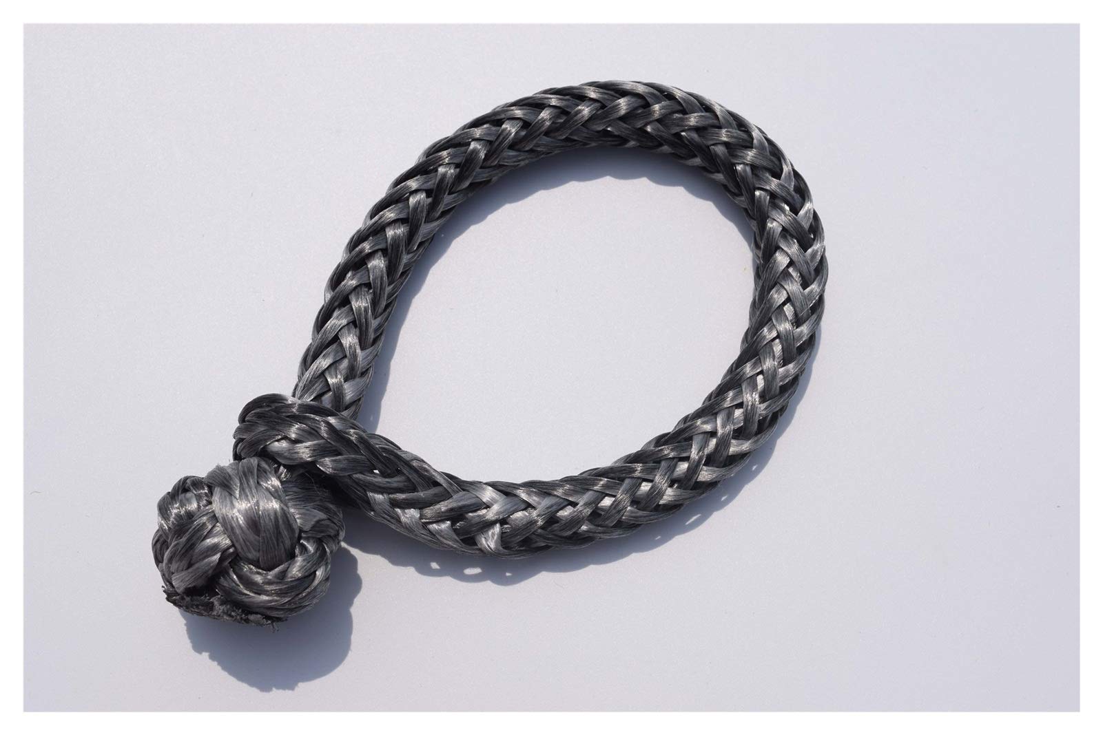 Winch Rope, 6mm*80mm Soft Shackles,Rope Shackle for Recovery Towing UHMWPE for ATV UTV SUV(Grijs)