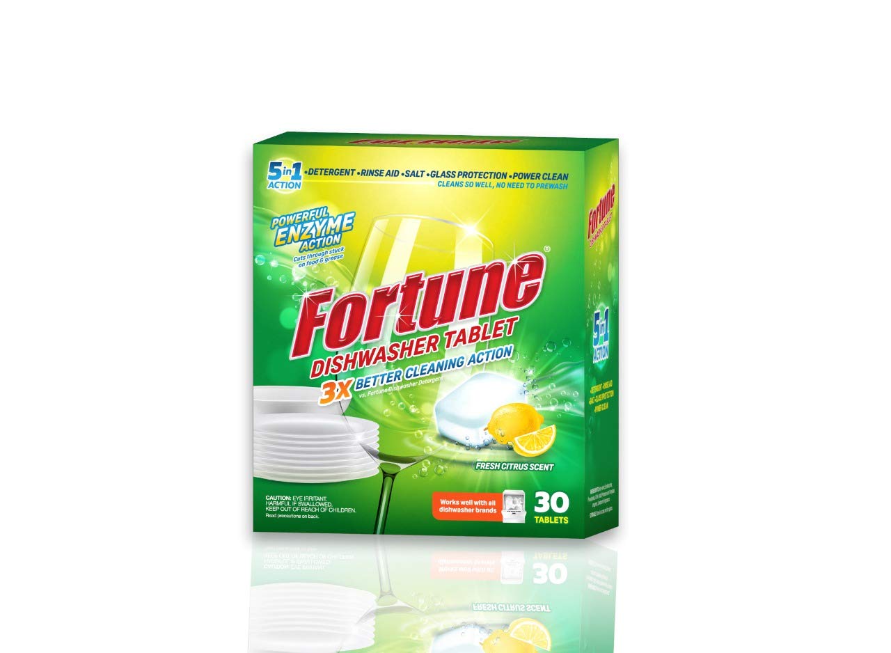 FORTUNE Dishwasher Tablets, 5 in 1 Action, Fresh Scent, 600 Count (600) (B01G0UEBDU) Amazon Price History, Amazon Price Tracker