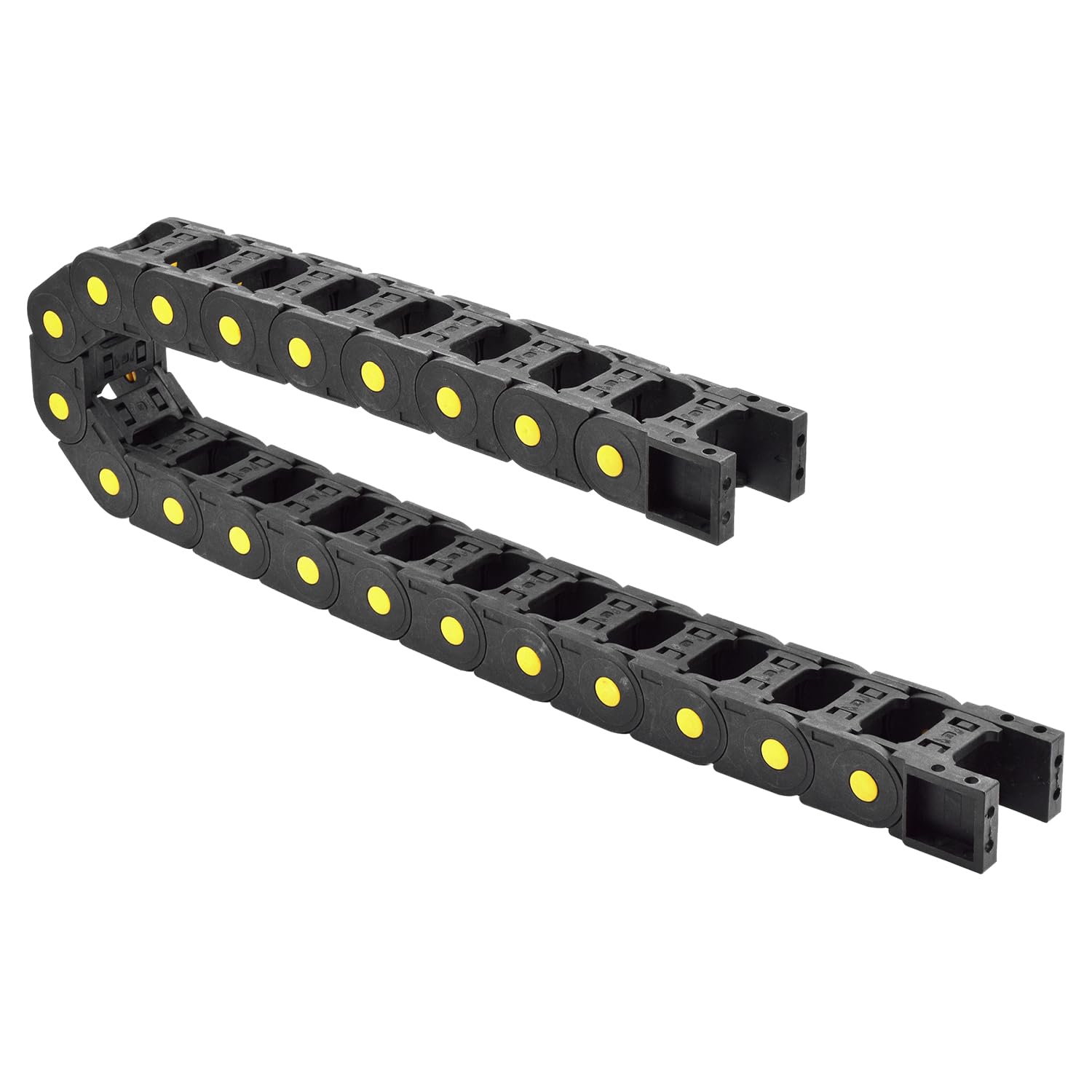 Qimoo 39.3 inch Plastic Drag Chain Cable Carrier, 1m Open Type Wire Drag Chain Cable Carrier R75 25 * 38mm Cable Drag Chain for CNC Router Electronic