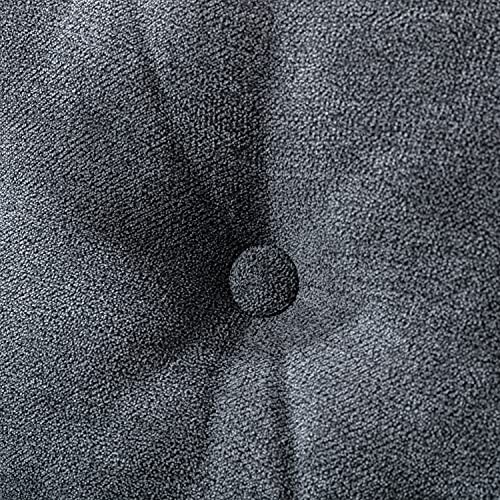 Merax Modern Mid-Century Tufted Chair Comfy Fabric Nursery Rocking Armchair With Side Pocket For Living Room Bedroom Grey, Set Of 1, Dark Gray #TOP6