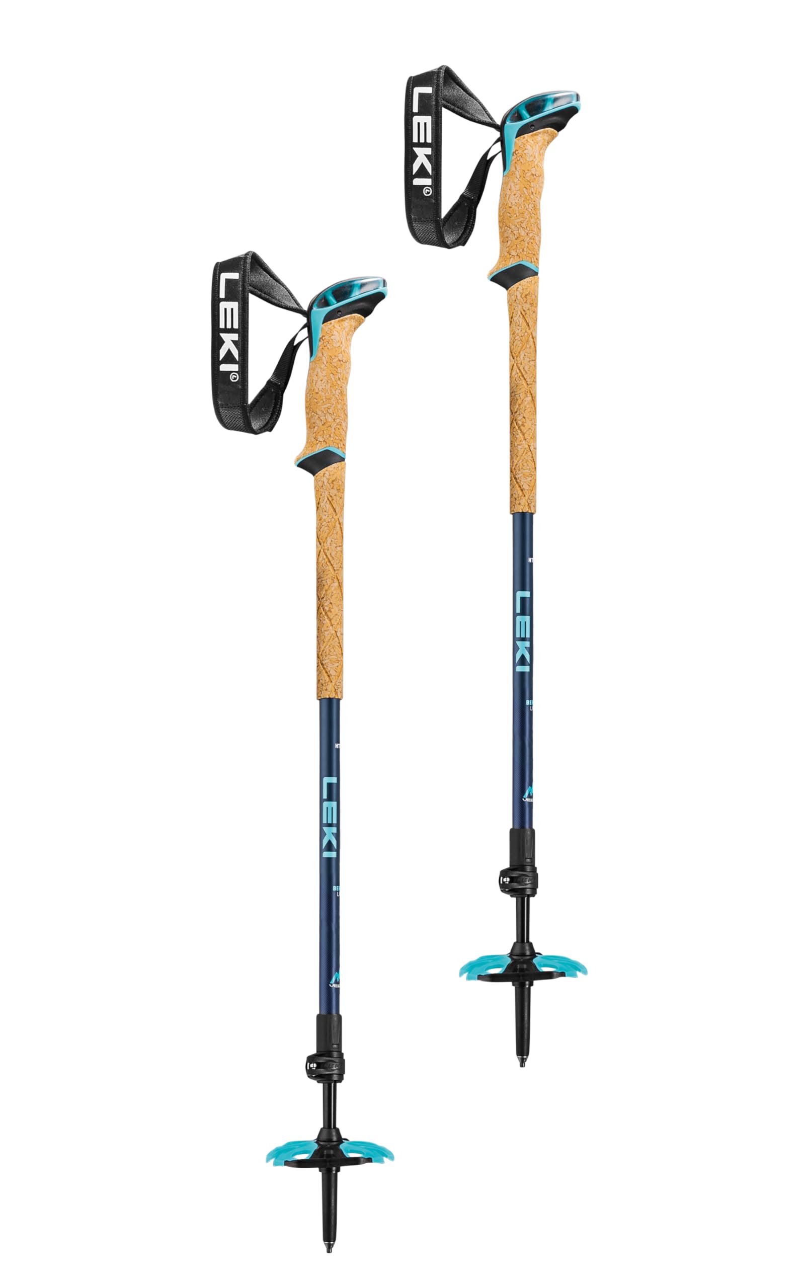 LEKI Bernina Lite 2 bâtons de Ski, Bleu, 100-135cm