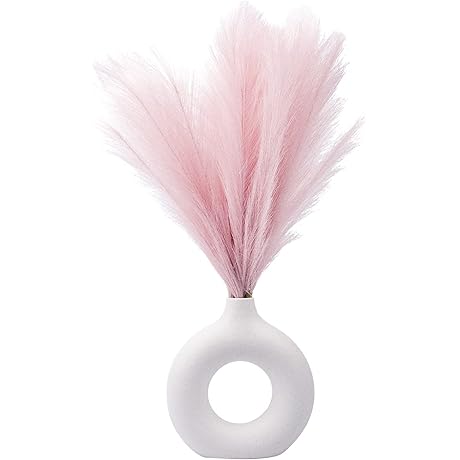 6 PCS Artificial Pampas Grass for Light Pink Bedroom Decor