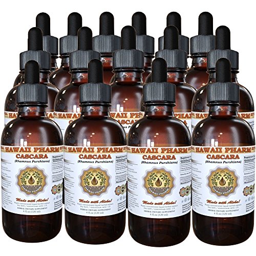Cascara Liquid Extract, Cascara (Rhamnus Purshiana) Tincture Supplement 15x4 oz
