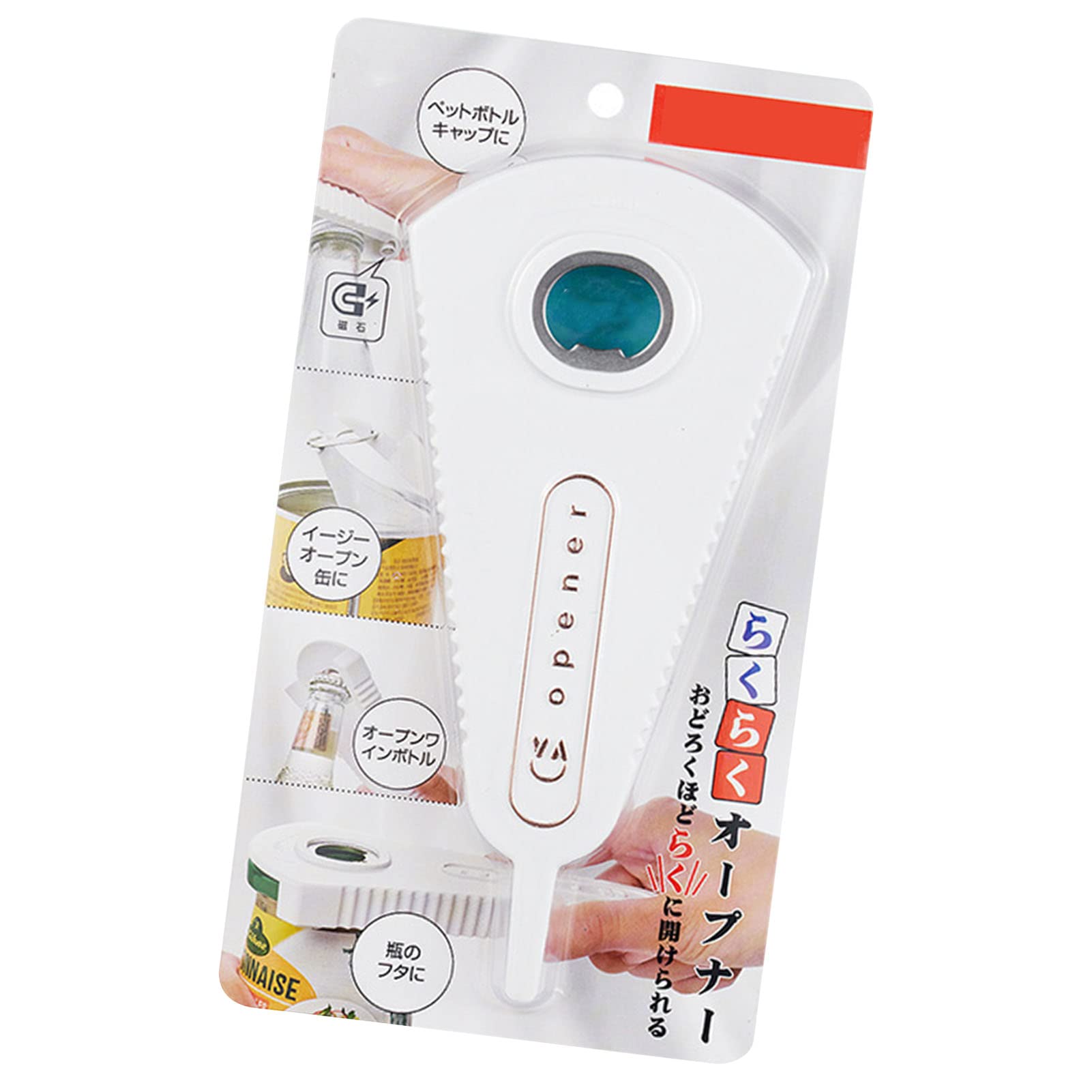 Jar Lid Opening Tools, Multifunction Wavy Anti Skid V Shaped Opening Can Opener for Kitchen (White)