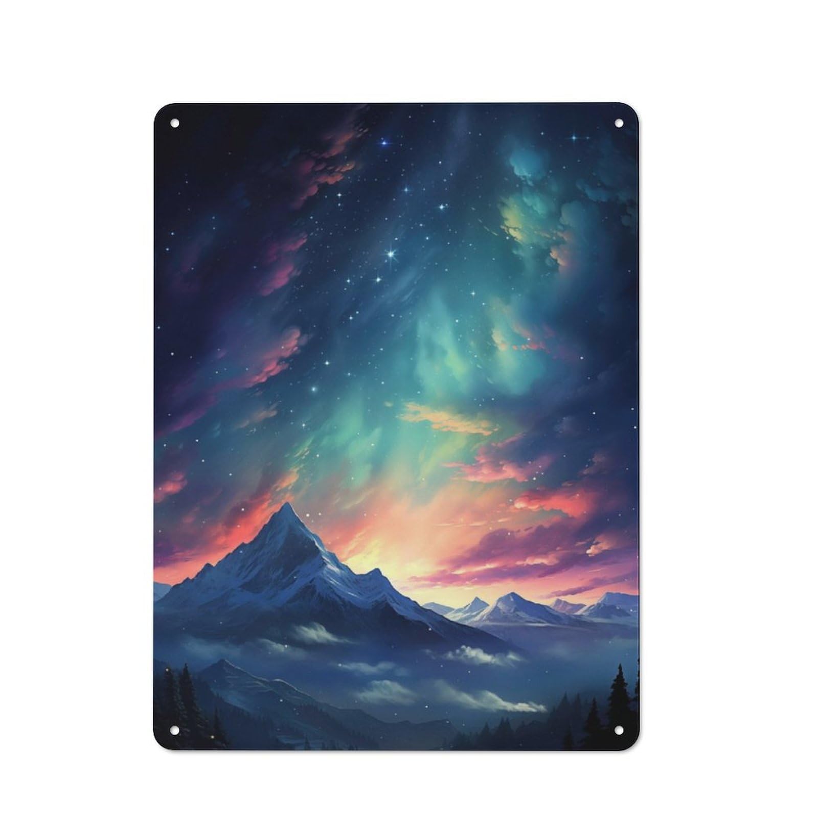 Junmoney Epic Sky Above Everest Metal Wall Decor Sign, Home Decor Sign For Home Cafe, Breakfast Area Or Pantry Wall, Gift For Coffee Lovers And Home Cooks, 40X30cm