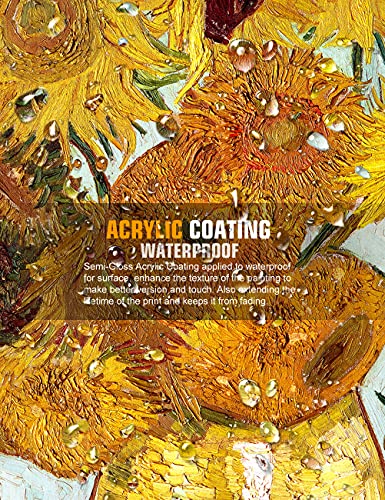 Decorarts - Twelve Sunflowers, Vincent Van Gogh Art Reproduction. Giclee Canvas Prints Wall Art For Home Decor 30X24 #TOP6