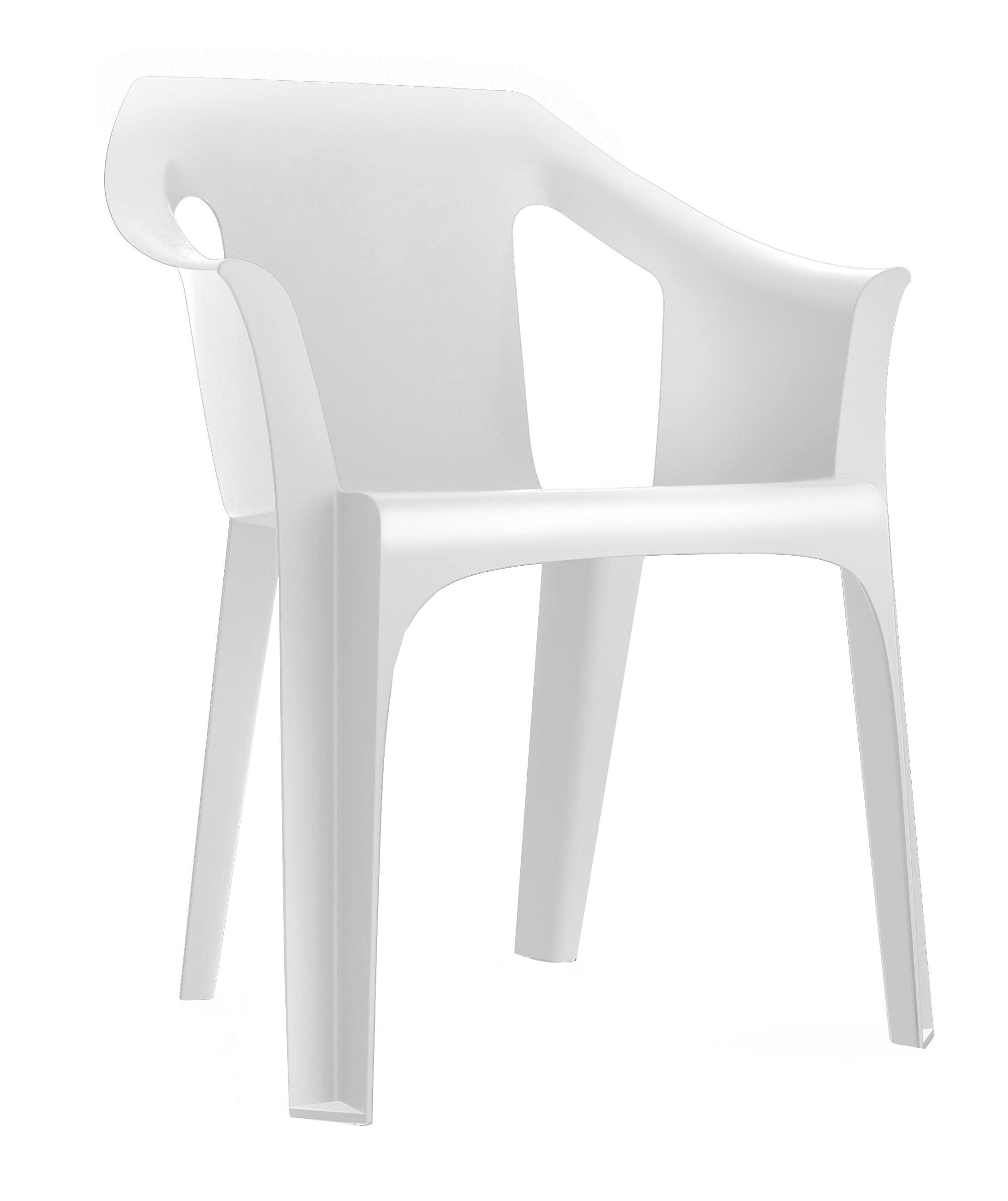 garbar Cool Set 2 Silla con Brazos Exterior | jardín, terraza, balcón, Picnic, Camping, Catering, Eventos, reuniones | diseño, Ligero, apilable | Blanco