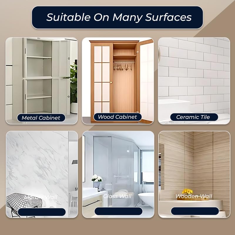 Image of 6 Pieces Adhesive Partition Hook, No Drill Shelf Support Brackets Suitable for Kitchen Lockers, Wardrobes, Display Cabinets