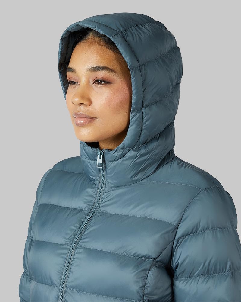 32 Degrees Heat Women’s Lightweight Packable Hooded Jacket – Water Resistant Travel Puffer
