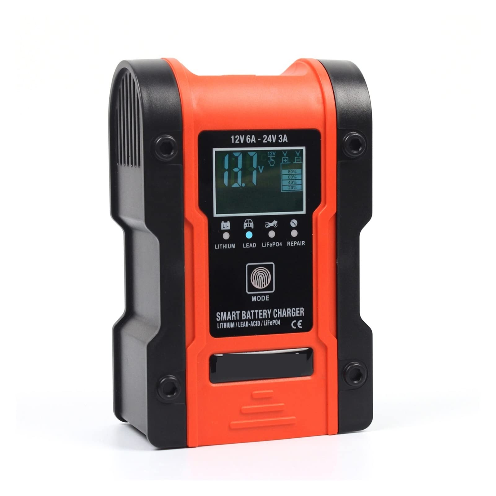 Chargeur de Batterie, Chargeurs de batterie de voiture 1 2V 6A 24V 3A Avec LCD Chargeur de réparation d'impulsions Gel AGM humide Chargeur de batterie d'acide plomb(2)