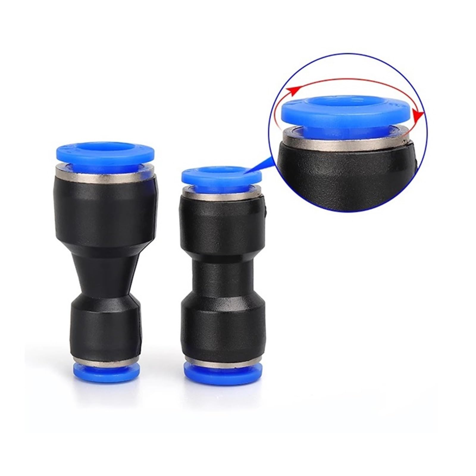 SSIMOO 100/50 Uds. Serie PU/PG 6-8mm 4 a 16mm OD tubo de velocidad de flujo de aire de manguera conectores neumáticos de aire rápido de plástico acoplamiento accesorio de latón kindly (Color : 6mm-8m