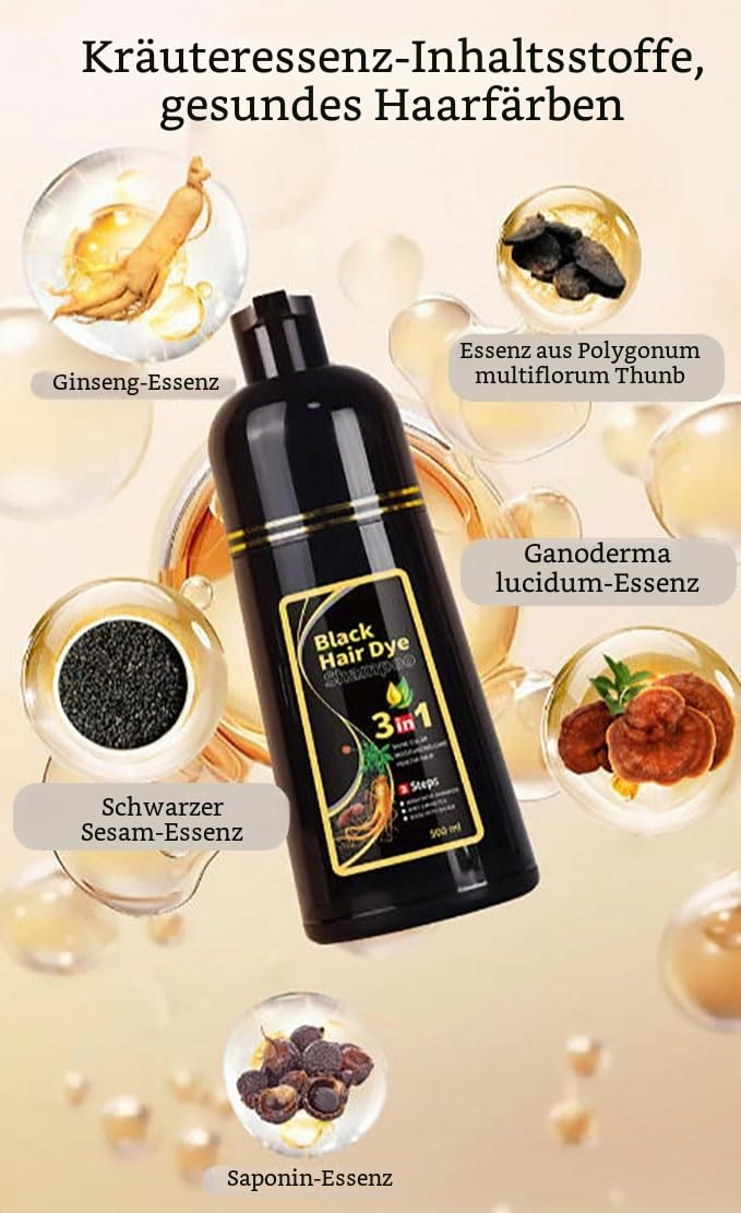 Haarfärbeshampoo, Grauabdeckung, einfach anzuwendende Haarfarbe, langanhaltende Haarfarbe, mit Ginseng und Kräuteressenzen, für Frauen und Männer, 9 Trendfarben, für alle Haartypen (Sliver)