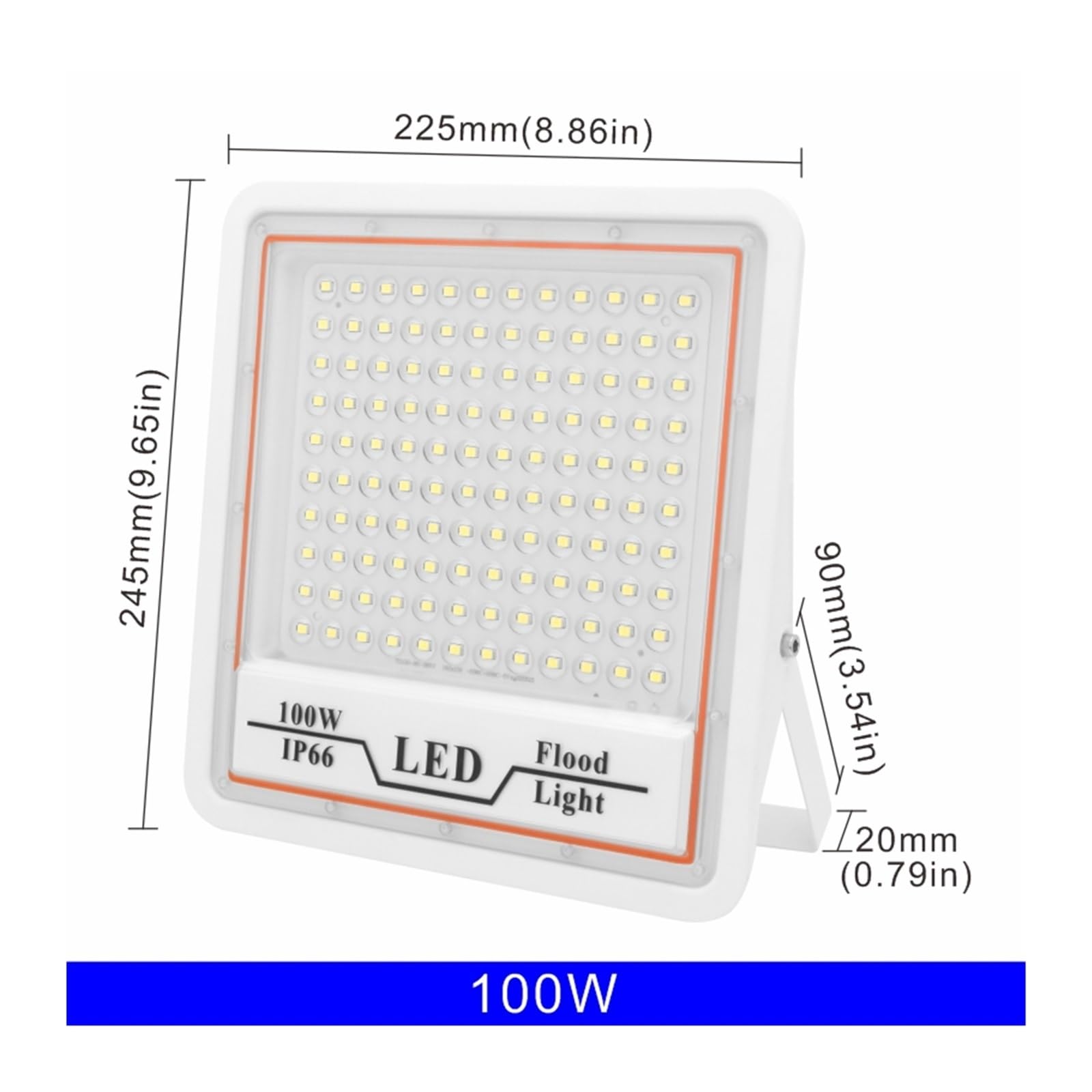 Proyectores LED para exteriores, Refletor Led Luz De Inundación LED 200W 100W 50W Iluminación Exterior IP66 Reflector Impermeable Luces De Jardín para patio, estacionamiento, patio, parque infantil (