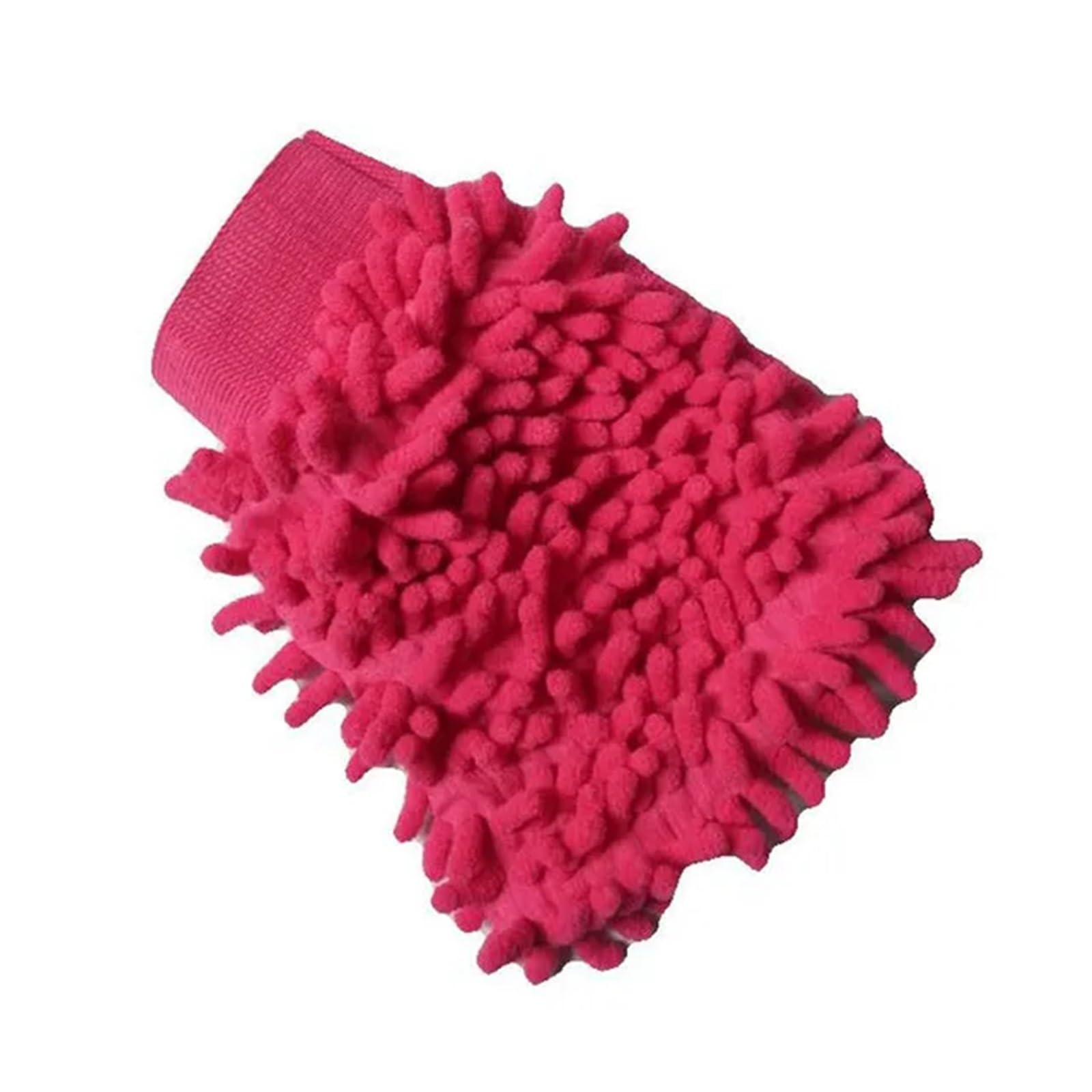 MDSRFGN Car Wash Mitt Car Wash Glove Coral Soft Microfiber Gloves Cleaning Towel Cloth Mitt Wax Detailing Brush(Rose Red)