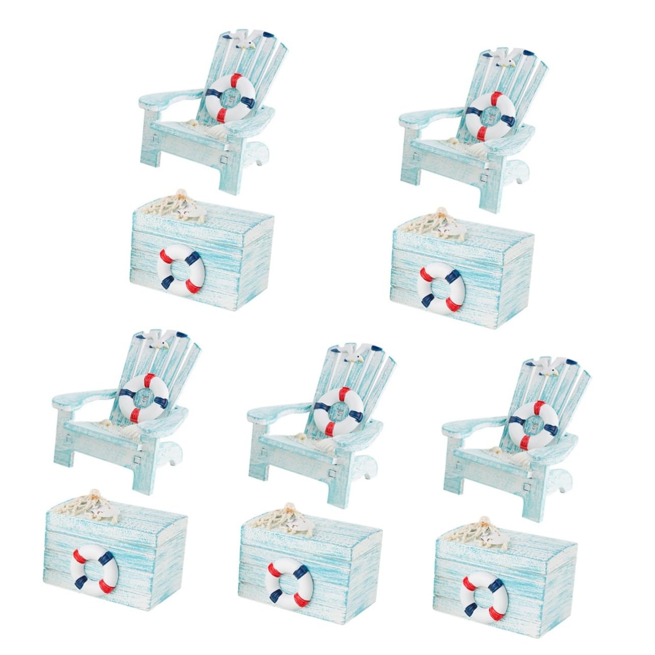 Mini chaise en bois déco plage pour créer une ambiance vacances sur votre coiffeuse de chambre