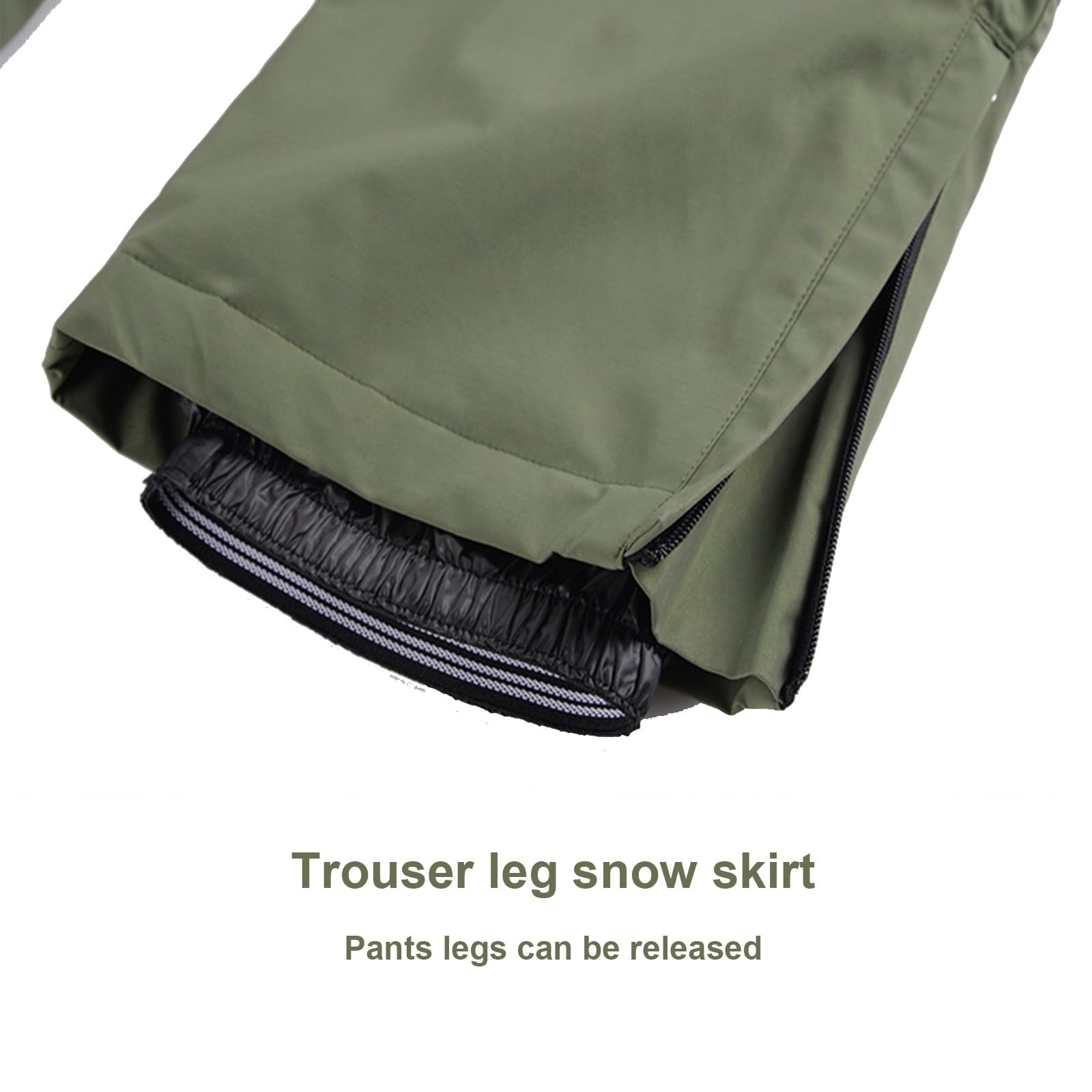 ALMASI Baberos de Snowboard Baberos de esquí para Hombre Monos de Snowboard para Mujer Pantalones de Nieve Impermeables con Aislamiento Deporte de Invierno Cálido(Black,Large)