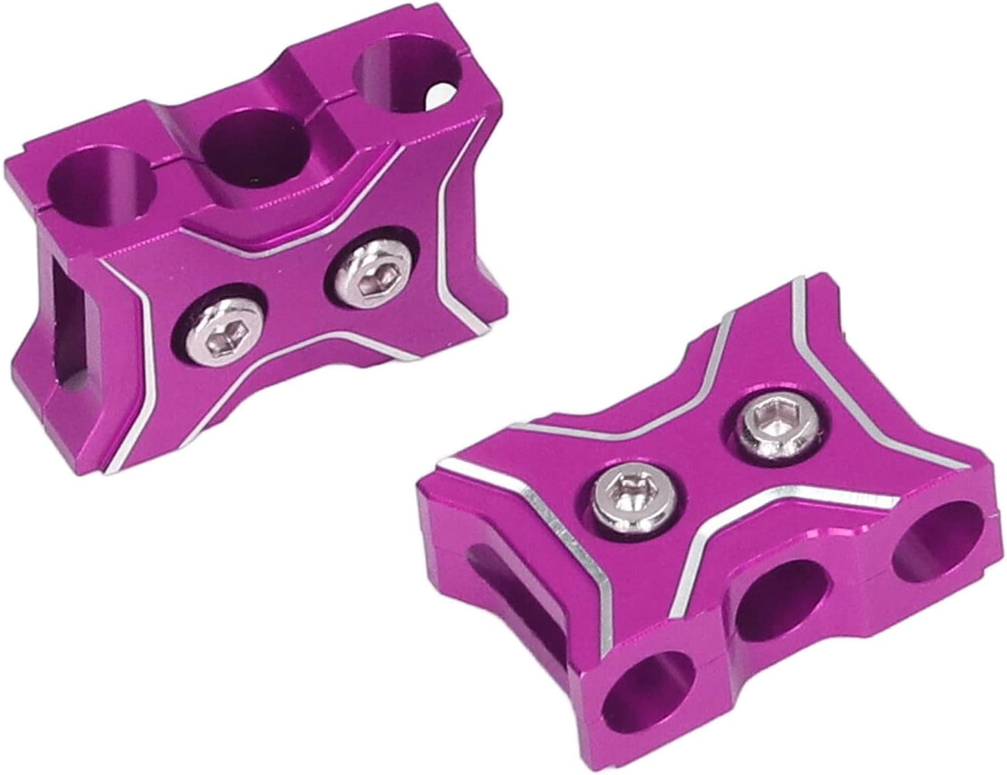 2Pcs RC Car Cable Manager, Aluminum Alloy RC Wire Clamp Buckle, Lightweight Motor Battery Cable Clip for RC Cars Boats Aircraft, Prevents Wire Entanglement (Pink)