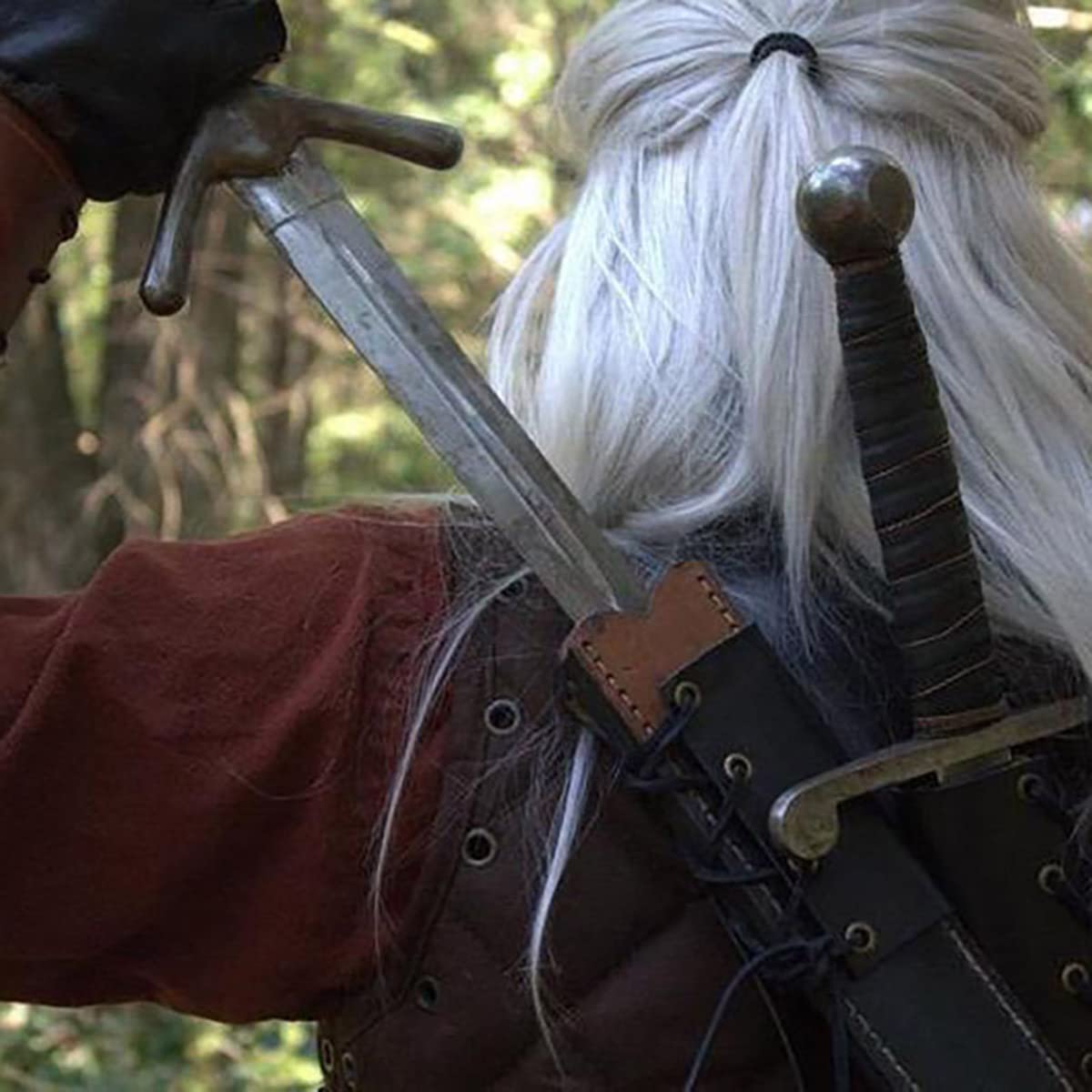 Fodera Spada Medievale Per Schiena - Portaspada Regolabile In Ecopelle Per Cosplay E Costumi - Foto 8