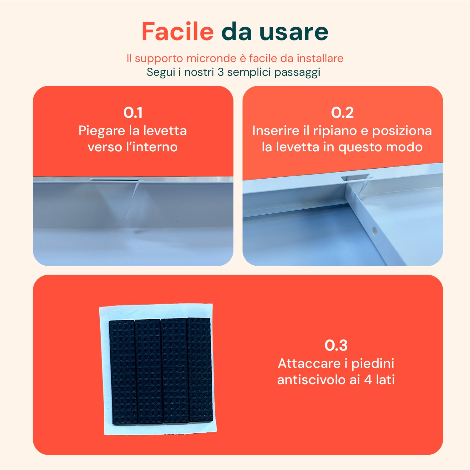 Avilia Supporto Microonde Estensibile (39-62 cm) con Ripiano Estraibile - Scaffale Cucina Salvaspazio in Metallo - Organizzatore Piano di Lavoro per Forno e Tostapane - Ganci e Gommini Antiscivolo