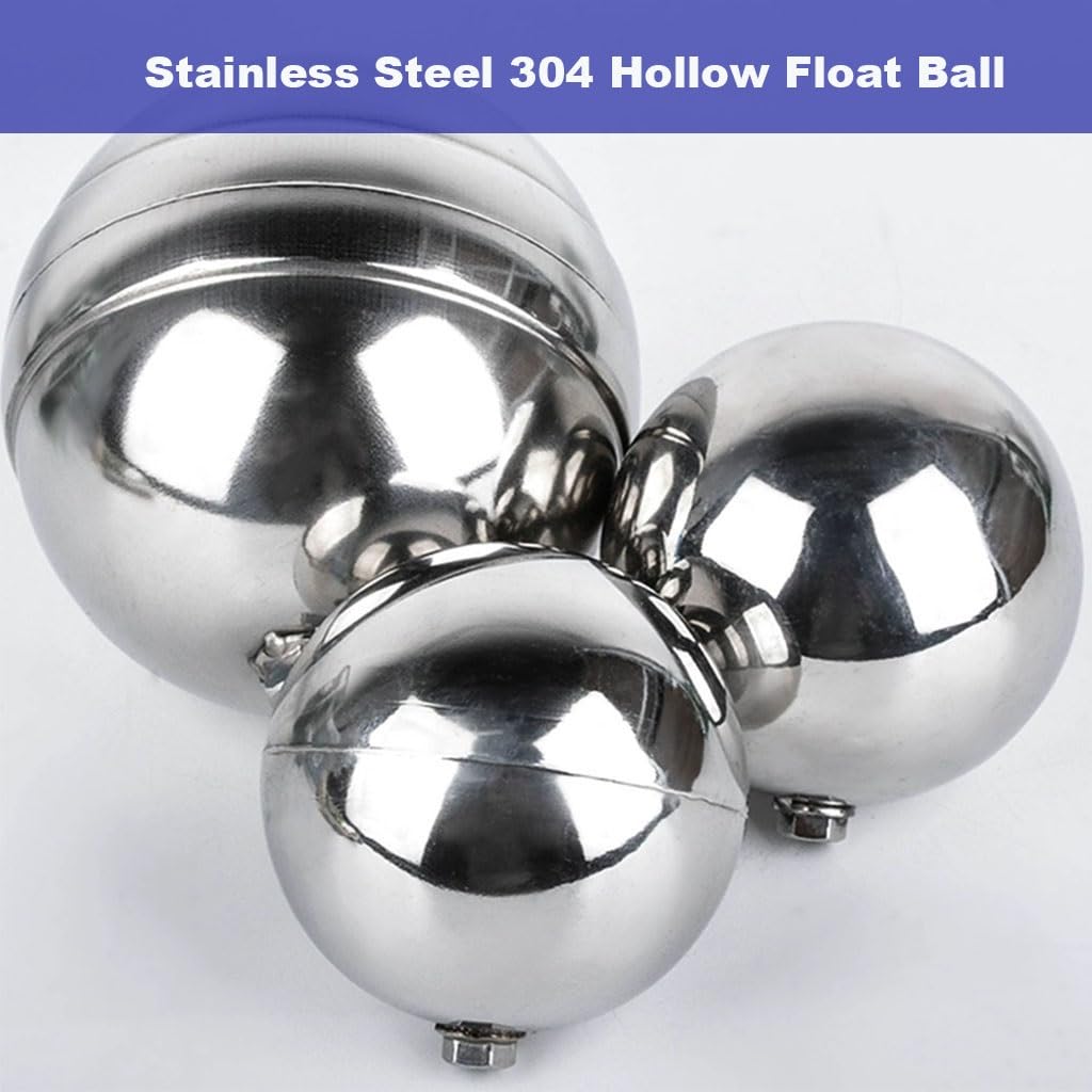 Schwimmerball, 50 mm, 60, 73, 80, 90, 100, 110, 130, 150 mm Durchmesser, M6 Edelstahl 304 hohle Schwimmerkugel, Schwimmerventilzubehör, 1 Stück (80 mm)