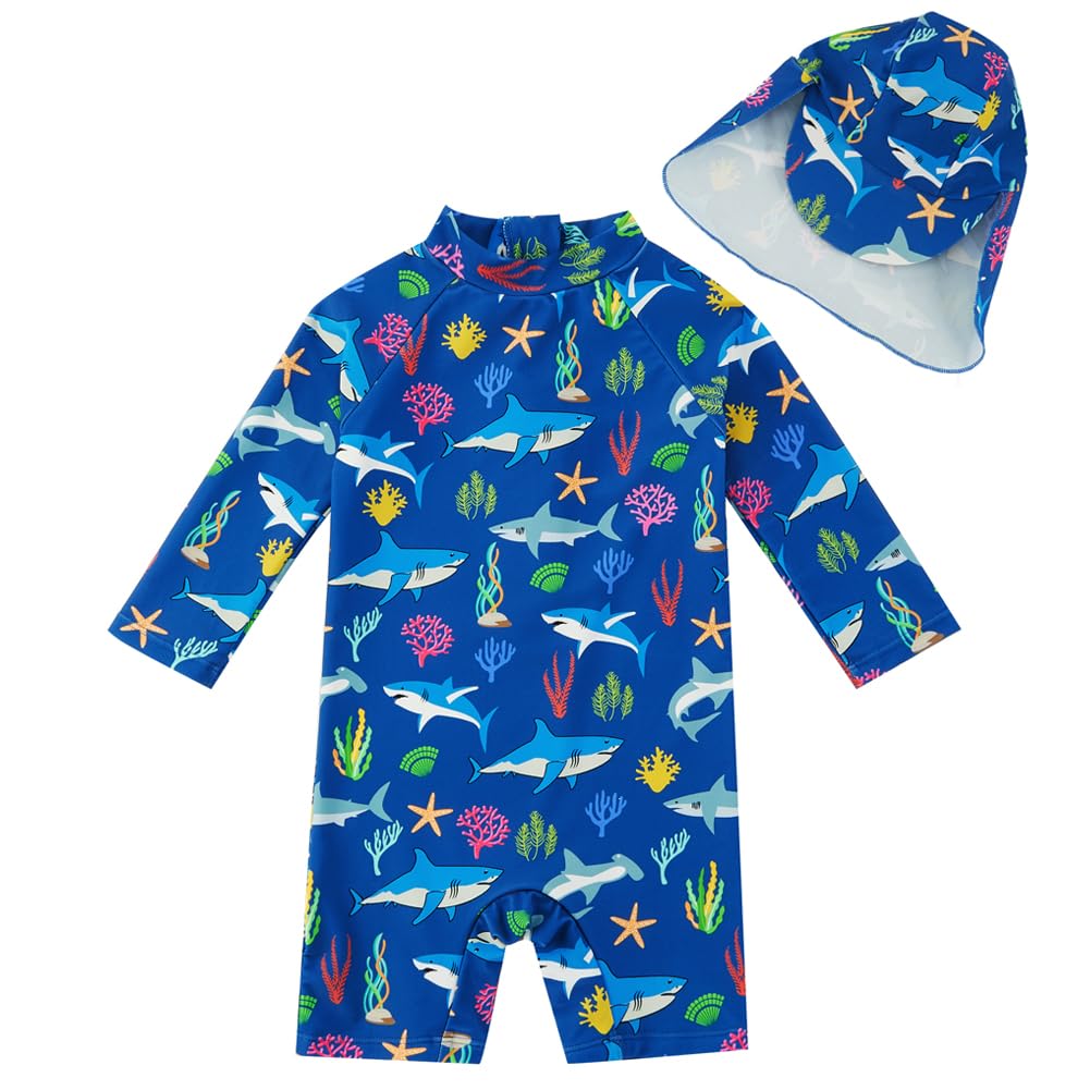 upandfast Baby Badeanzug mit Sonnenhut UPF 50+ Badebekleidung für Baby