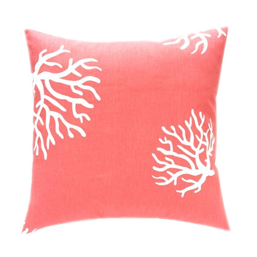 CoolDream Beach Coral Zippered Polyester Pillow Cases Cover Cushion Personalized 20x20 Inches