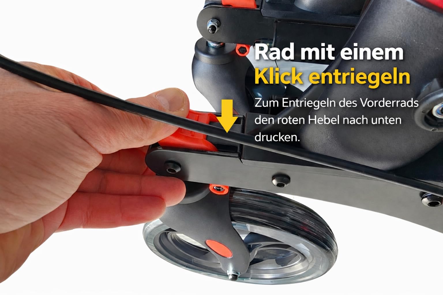 Kofferraum Rollator von FabaCare, Kompakt-Rollator, Dreifachfaltbar – Leichtgewicht, Vollausstattung, höhenverstellbar, Aluminium, bis 136 kg belastbar – platzsparend für Auto, Reise & Alltag, Weinrot