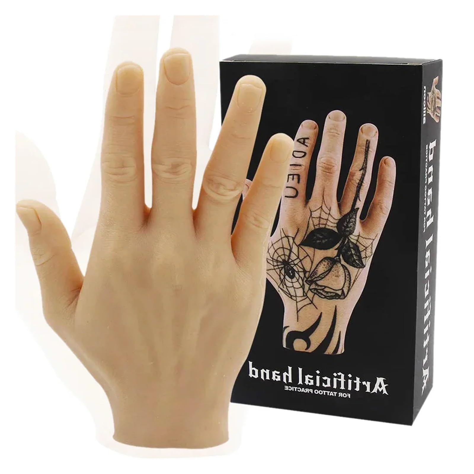 3D Tattoo Übungshand Silikon Soft Dummy Fake Skin for Künstler Anfänger Trainingszubehör