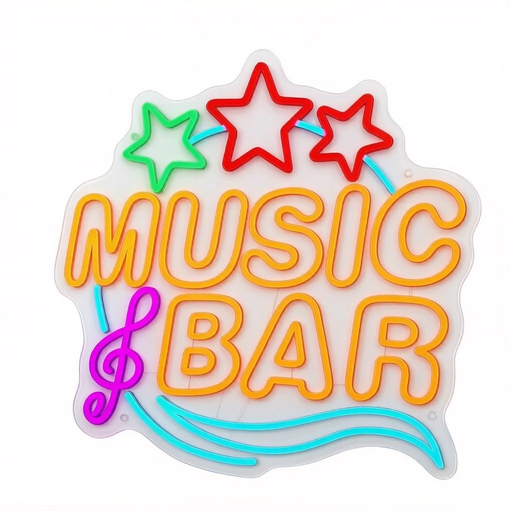 Dimmable LED Neon Light for Cafe & Beverage Shop Wall Decor(5(38 * 35cm))