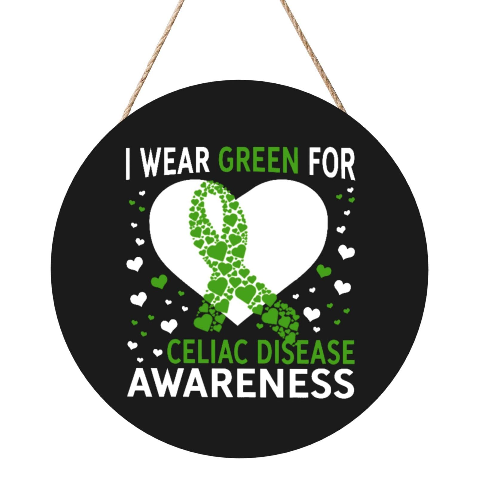 Celiac Disease Awareness Door Signs Plaques Wood Welcome Sign For Front Door Wall Hanging For Home Farmhouse Office Classroom Party Decoration