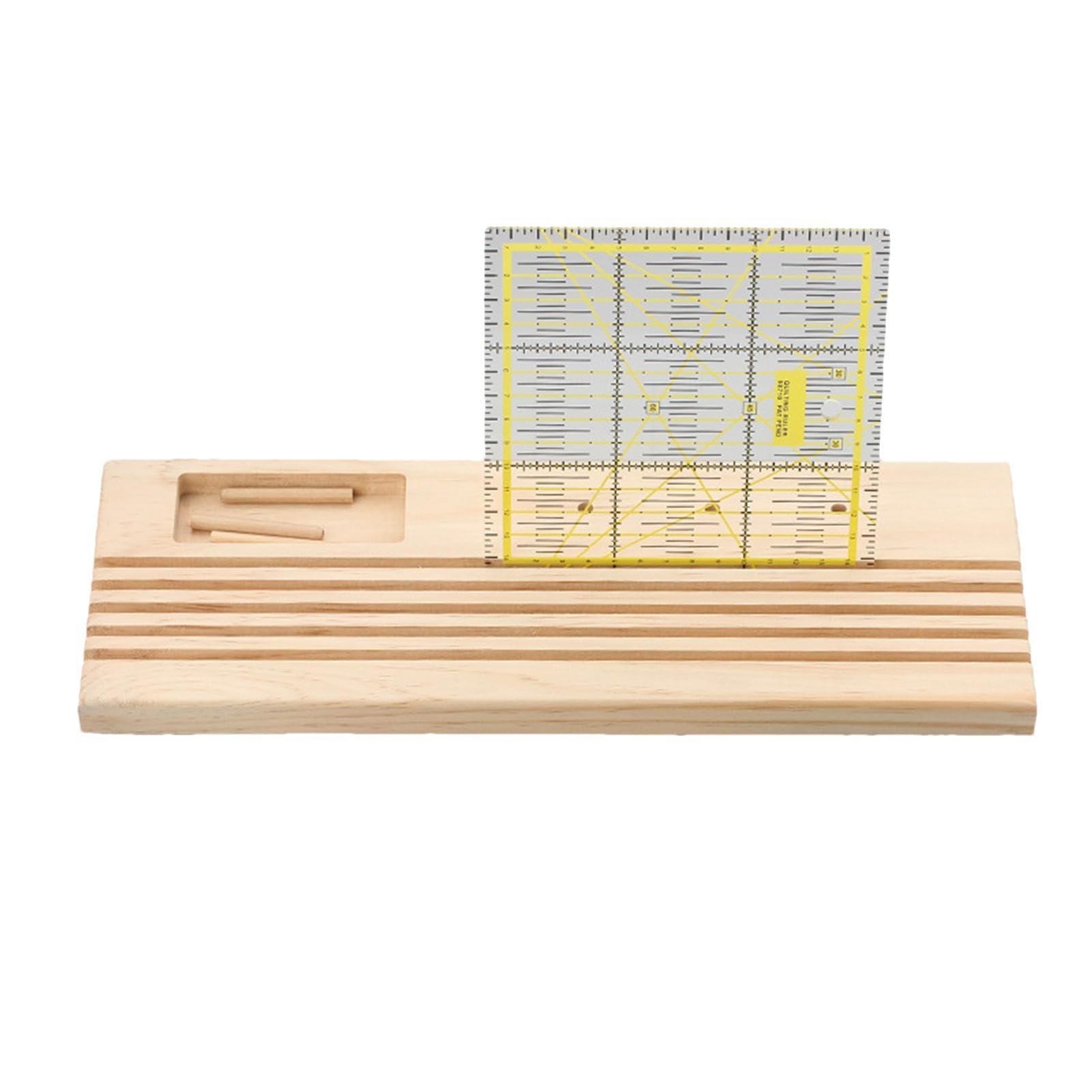 Stronrive Wooden Ruler Rack - Quilting Sewing Ruler Holder Storage Wooden | Wood Spools Rack for Ruler Holder Storage, Ruler Rack for Tacks, Needles, Buttons, And Rulers
