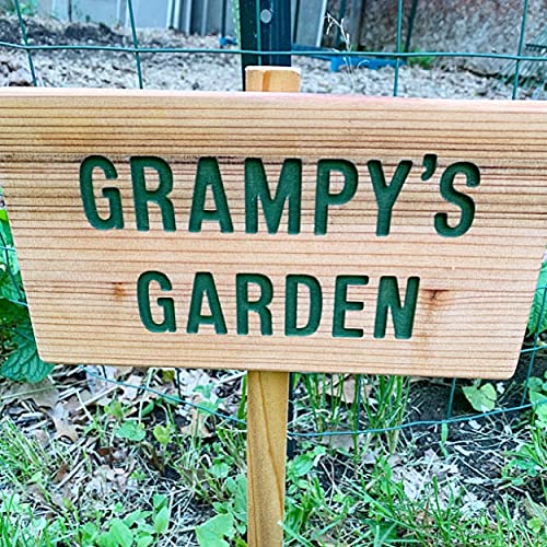 GRANDPA'S Garden Sign, Personalized Marker, Custom Sign, Father's Day Gift, Yard Art, Outdoor Marker, Driveway Sign, Gift for Him